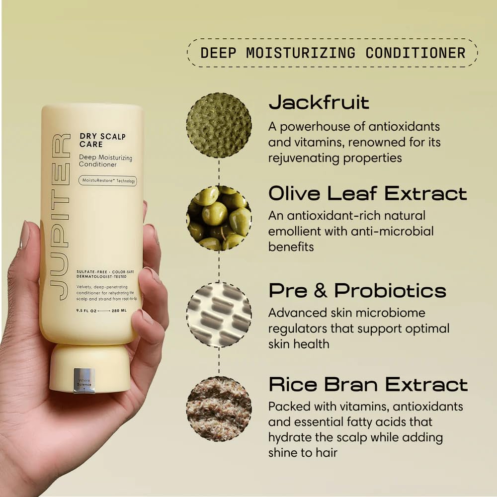 Jupiter Shampoo lather demonstrates cleansing and hydration in one step.