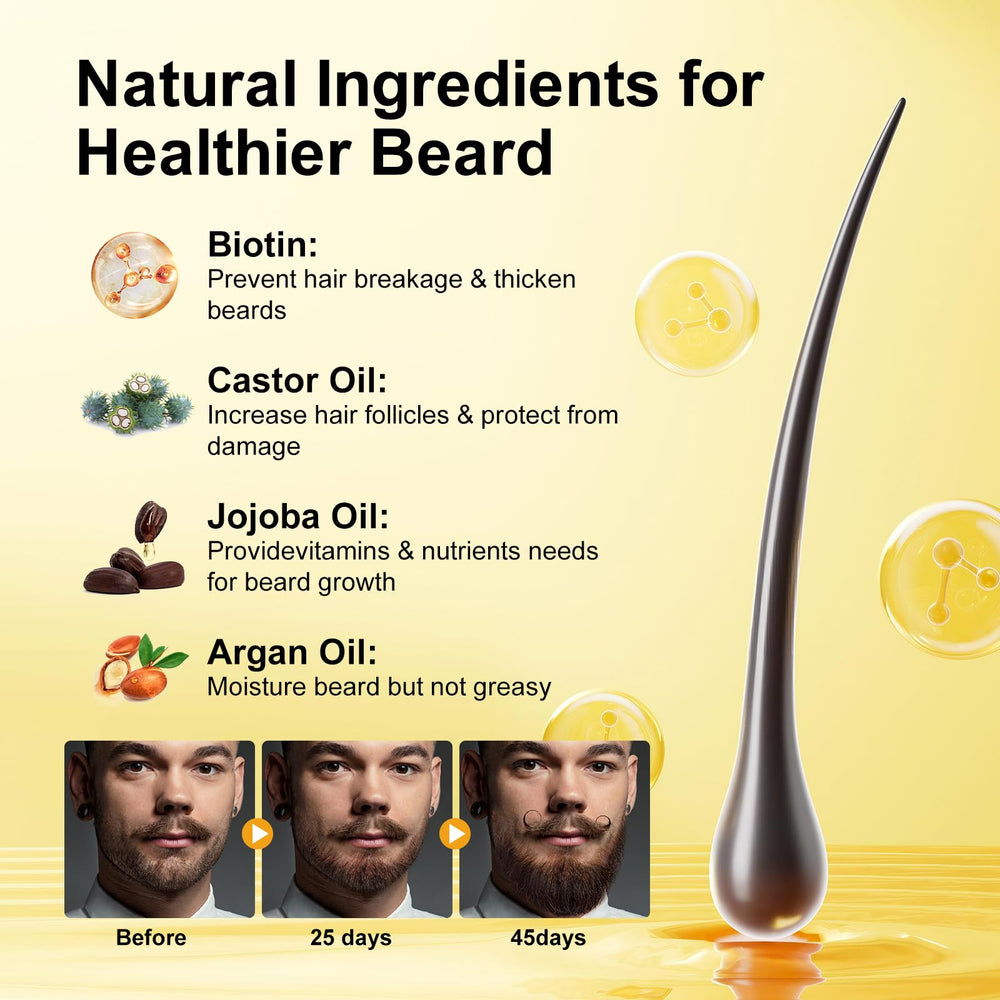 Jurgen K beard massager handle used for daily stimulation and grooming.