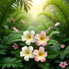 Juroicessry pinza de pelo plumeria hawaiana 7 cm rosa, perfecto para looks veraniegos.