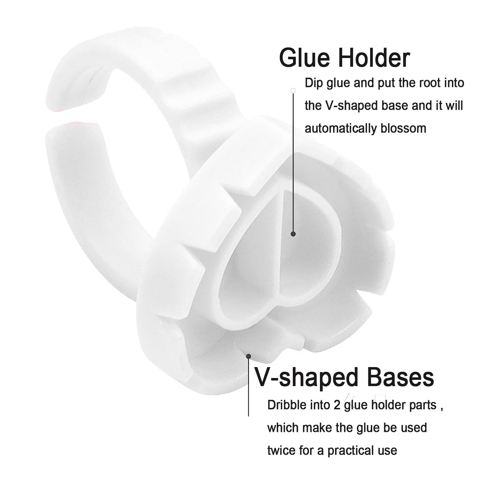 Jusbuya 2 in 1 glue holder design prevents spills during lashes