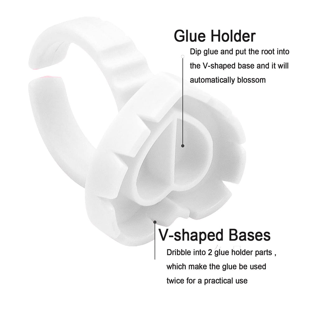 Jusbuya 2 in 1 glue holder design prevents spills during lashes