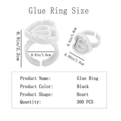 Jusbuya glue ring with 12 notches supports rapid volume fan formation
