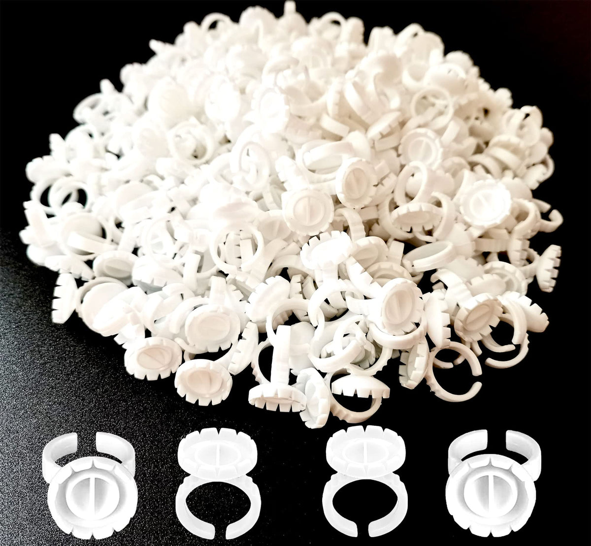 Jusbuya glue rings for eyelash extensions with disposable cups maintain glue organization