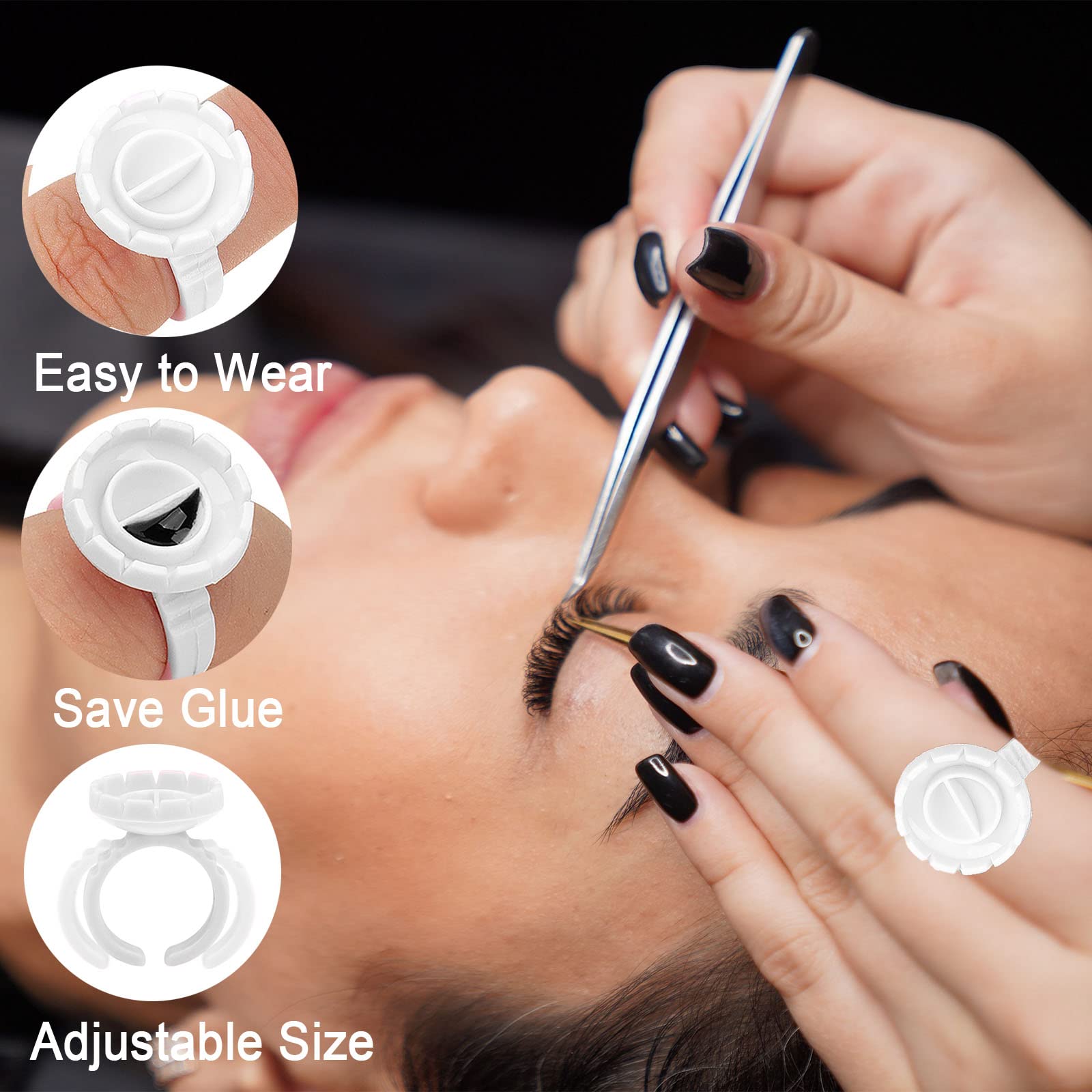 Jusbuya glue rings no spilling design prevents glue mess