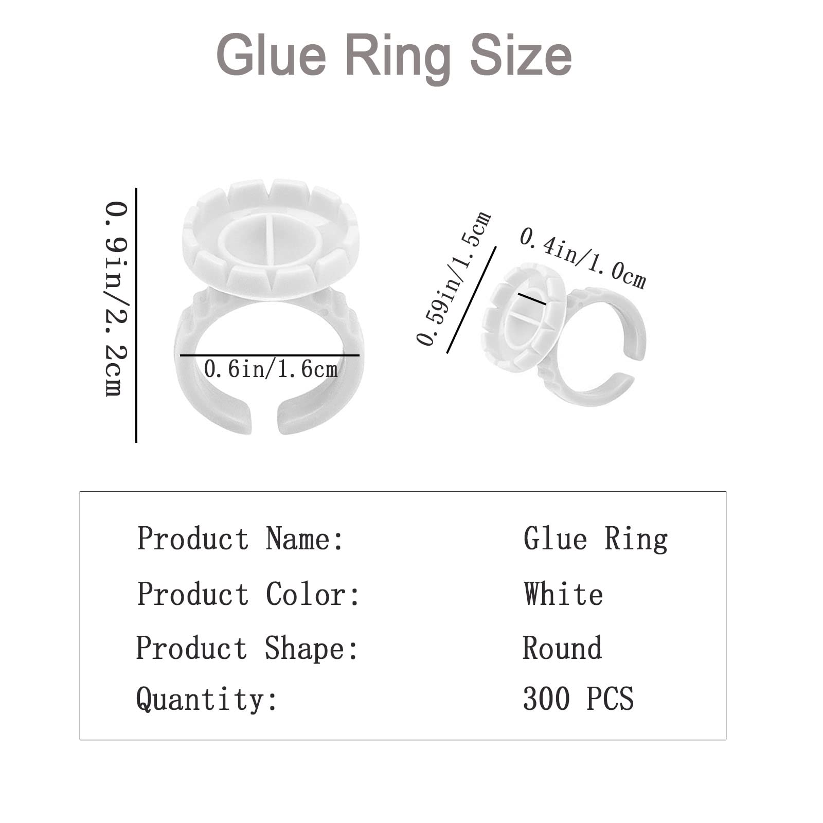 Jusbuya glue rings V notch base speeds up volume fan creation