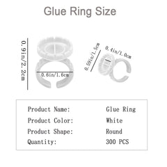 Jusbuya glue rings V notch base speeds up volume fan creation