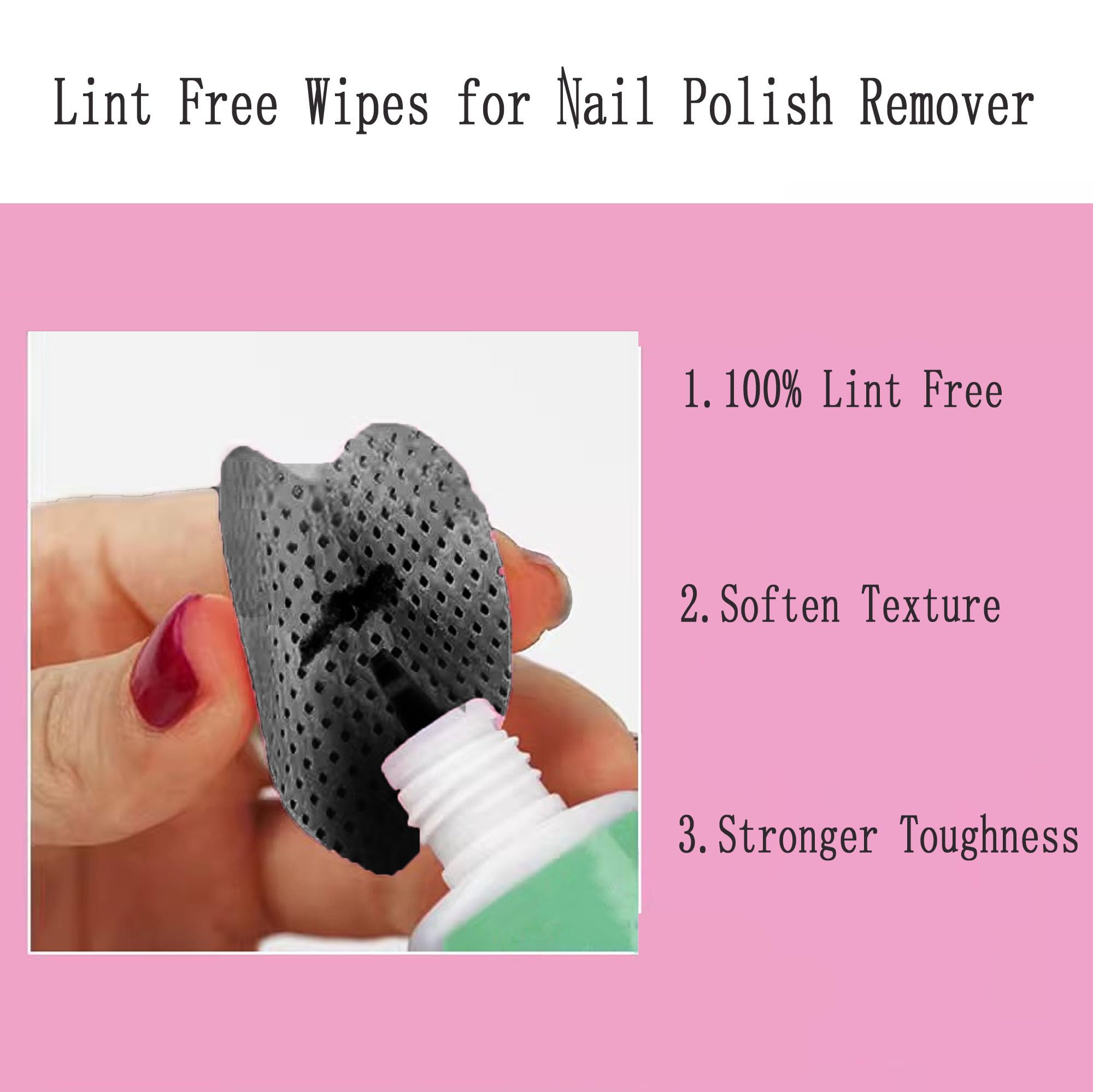 Toallitas Jusbuya absorbentes para esmalte, limpieza rápida y sin residuo.