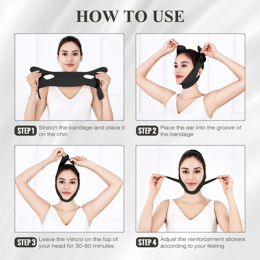 Juskaa chin strap black pack close-up highlighting nightwear option.