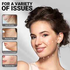 Juskaa V-Line lifting mask worn on model demonstrates night-time contouring potential