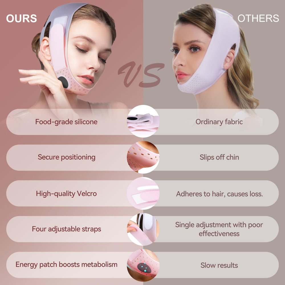JUSRON V-Line Mask adjustable Velcro for secure, comfortable grip