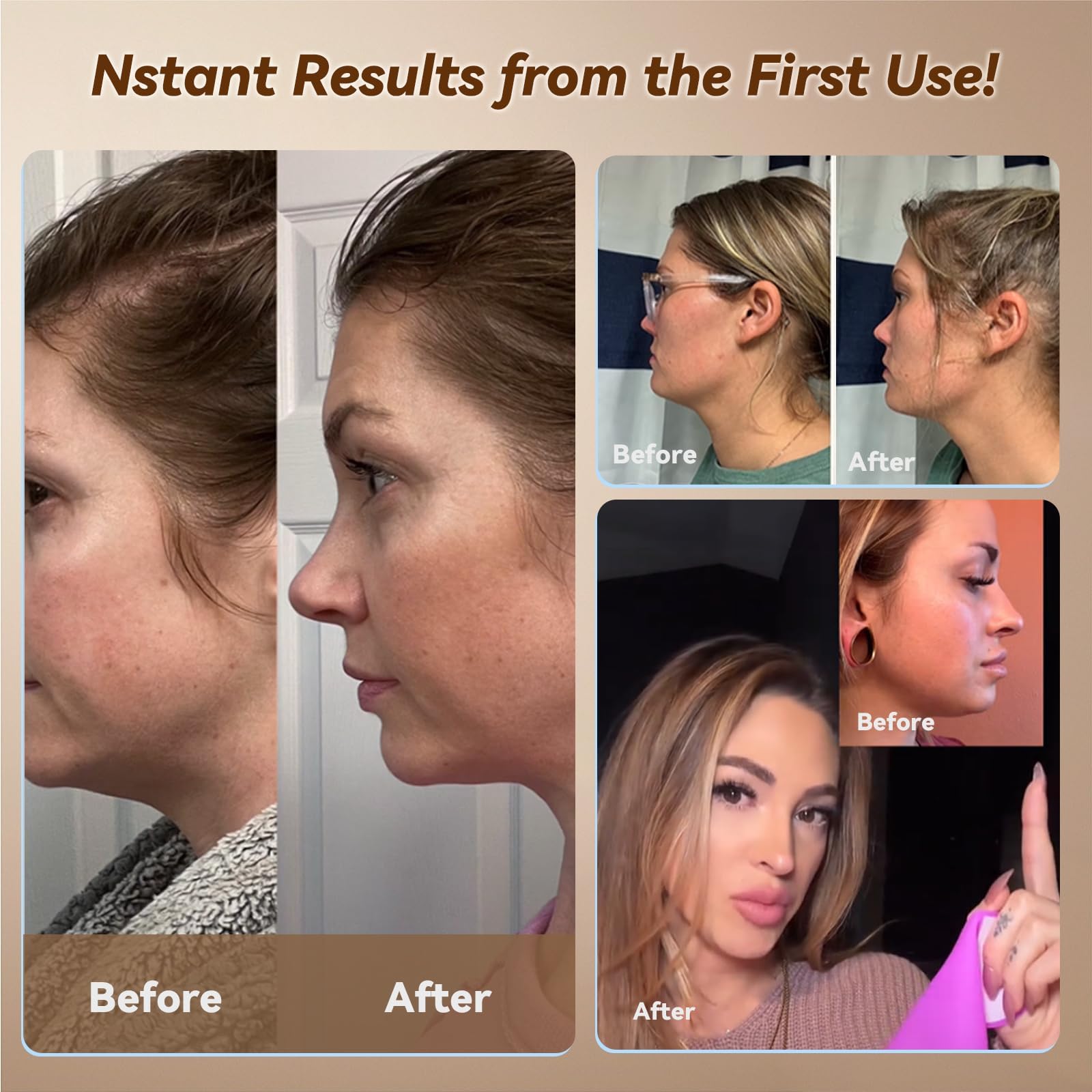 JUSRON V-Line Mask ear-holes design enables longer use without discomfort.