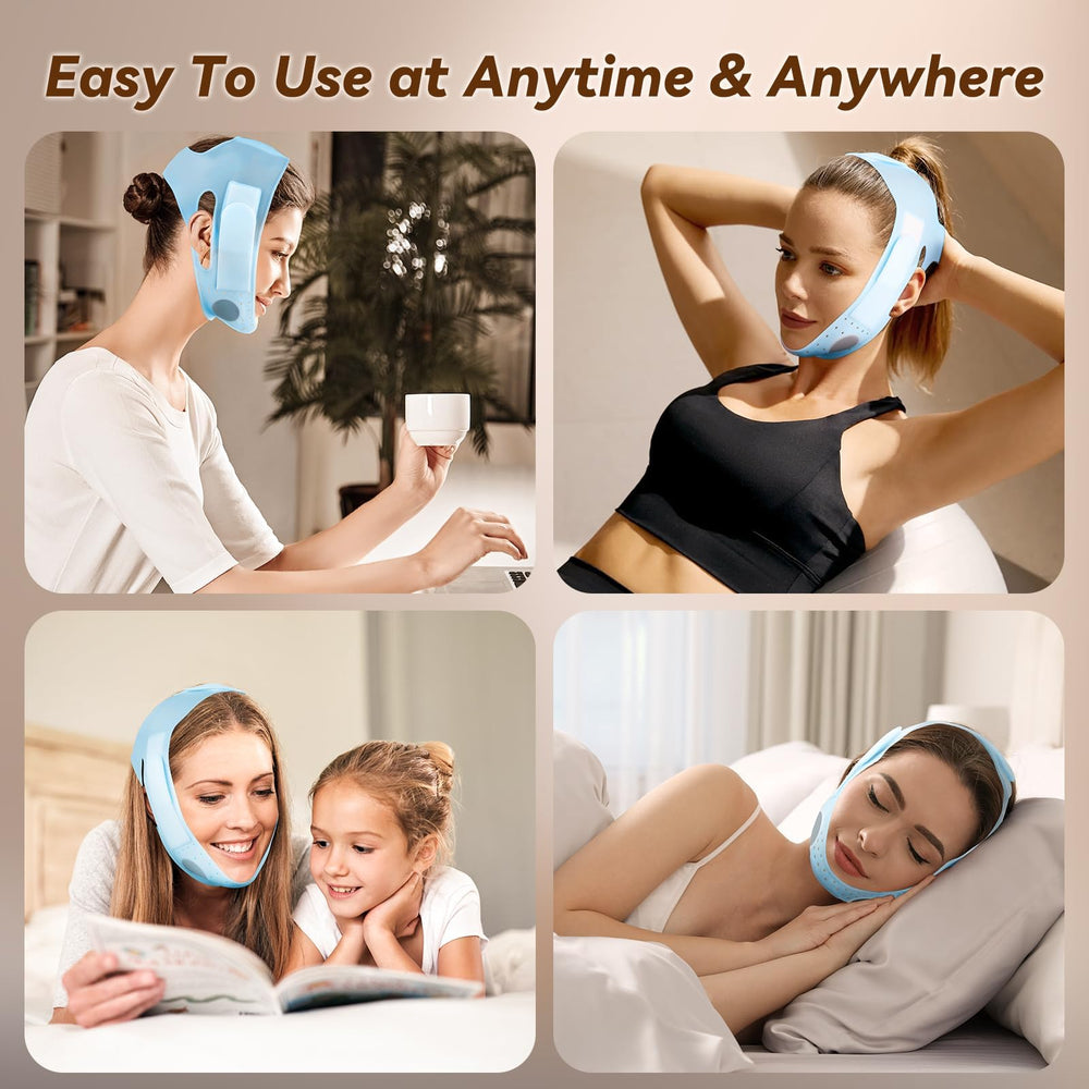 JUSRON V-Line Mask worn during TV time offers comfortable, distraction-free use.