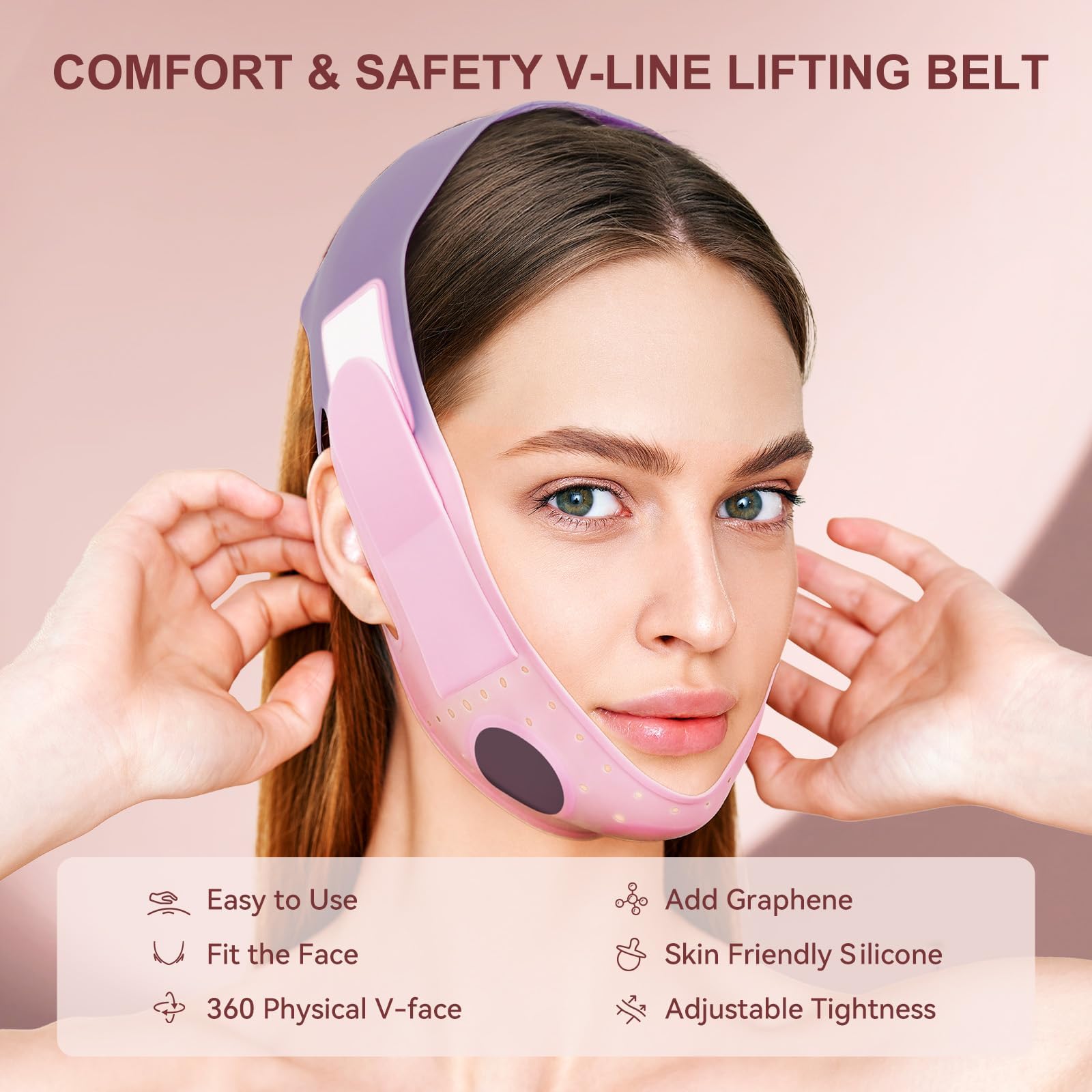 JUSRON V-Line Mask worn on the face for a discreet lift