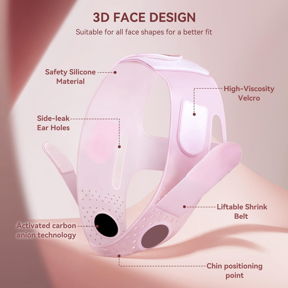 JUSRON V-Line Mask wear application shows simple, quick placement