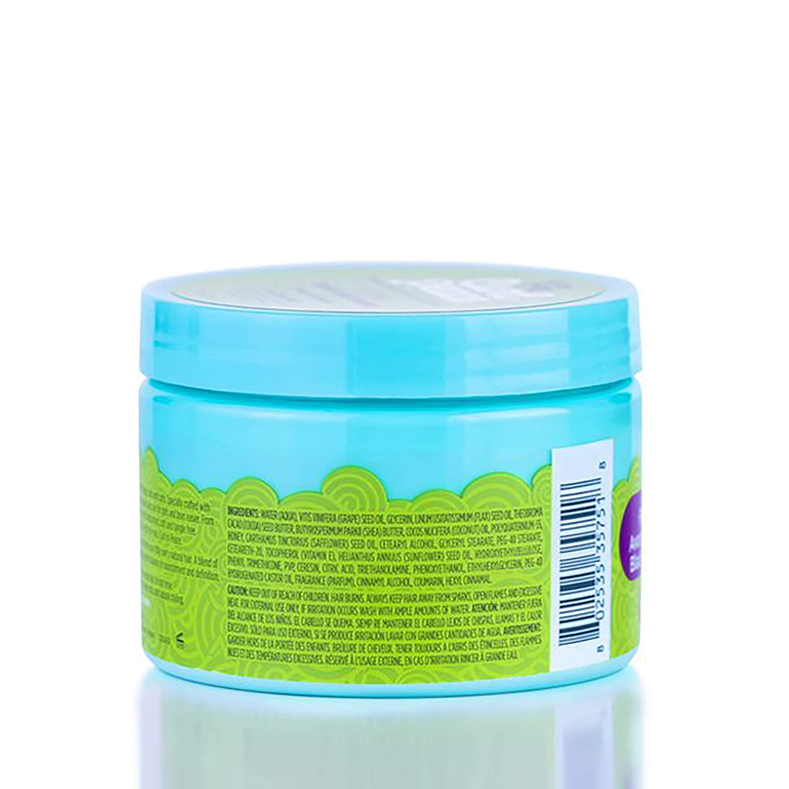 Just For Me Curl Peace cream on damp hair shows smooth, even coverage without residue.