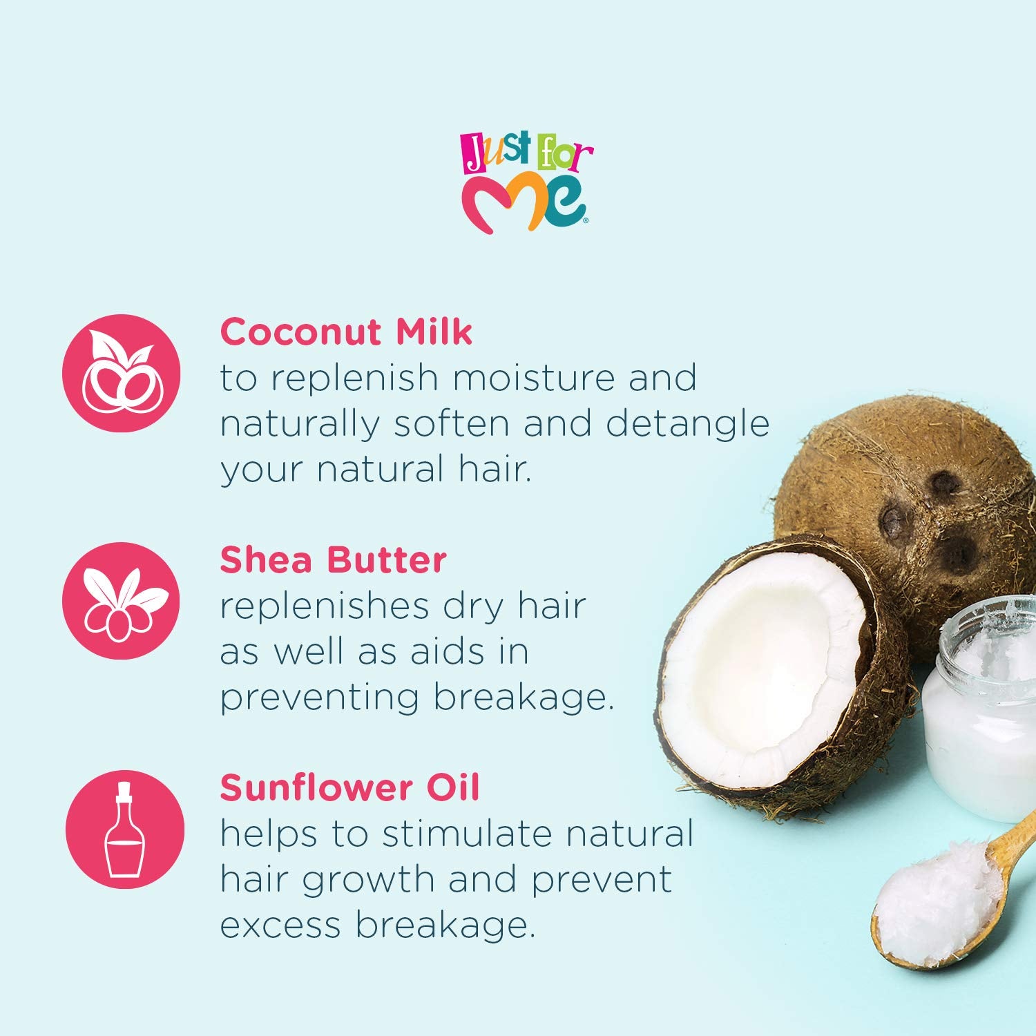 Just For Me Natural Hair Milk Smoothing Edges Creme with coconut milk hydration
