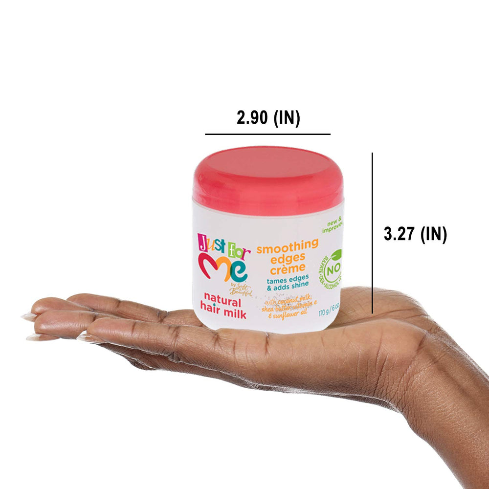 Just For Me Natural Hair Milk Smoothing Edges Creme supports healthy shine with sunflower oil