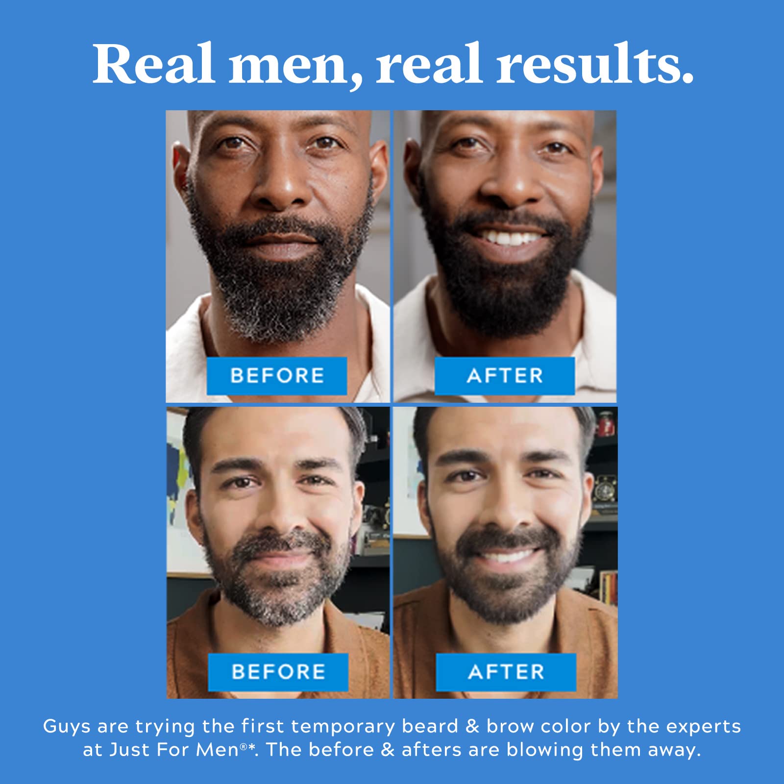 Just for Men 1-Day Beard & Brow Color: cinco tonos disponibles para igualar tu color natural