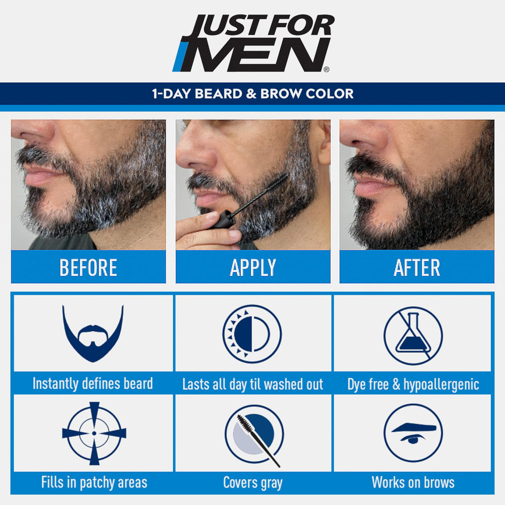 Just for Men 1-Day Beard & Brow Color: definición intensa en barba