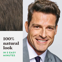 Just For Men ammonia-free formula with keratin and vitamin E for healthier hair.
