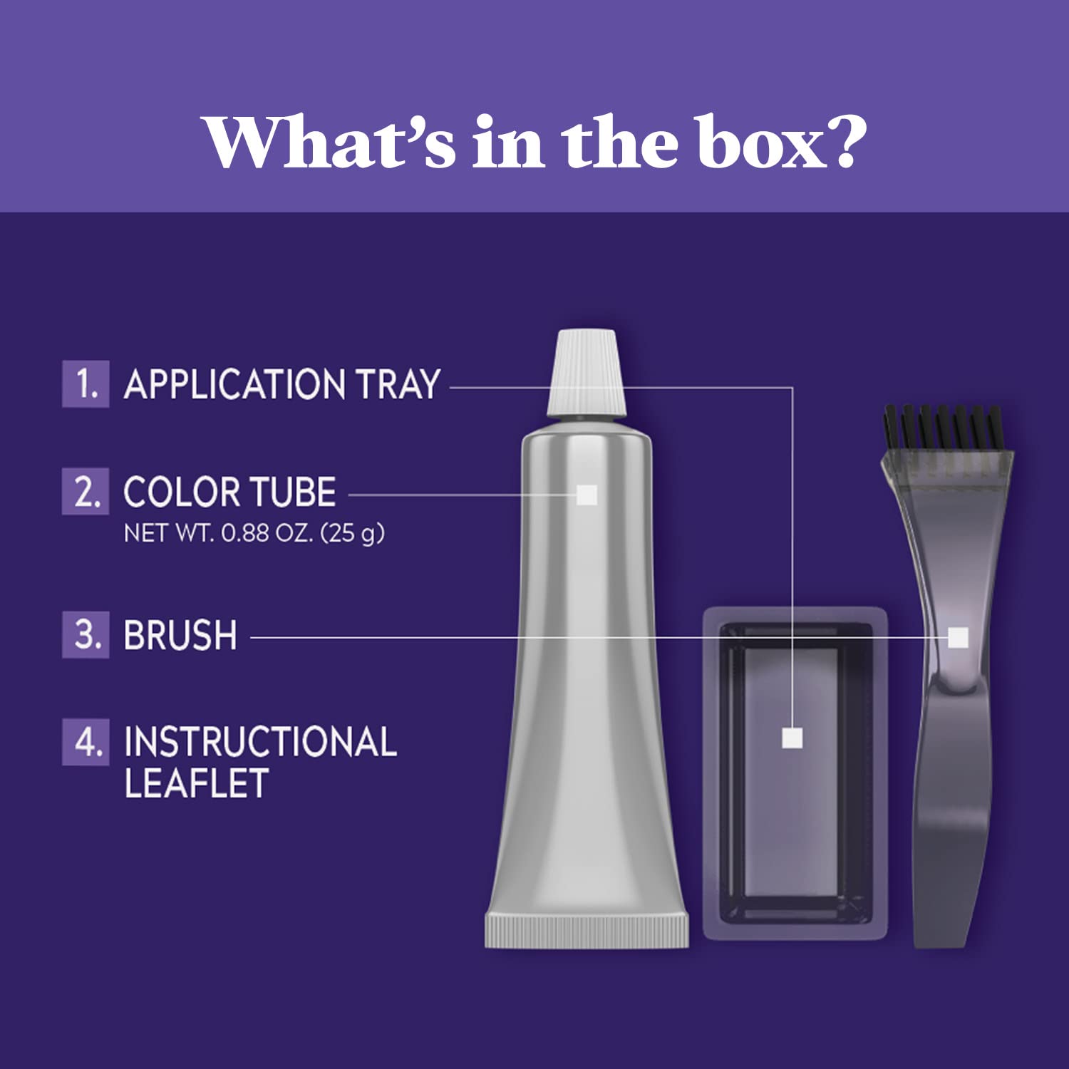 Just For Men ammonia-free, peroxide-free formula gentle on facial hair.