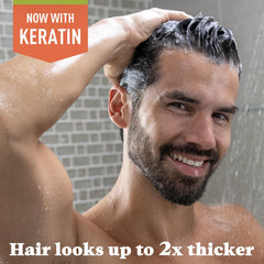 Just for Men Control GX shampoo foam ready for application with tone blending.