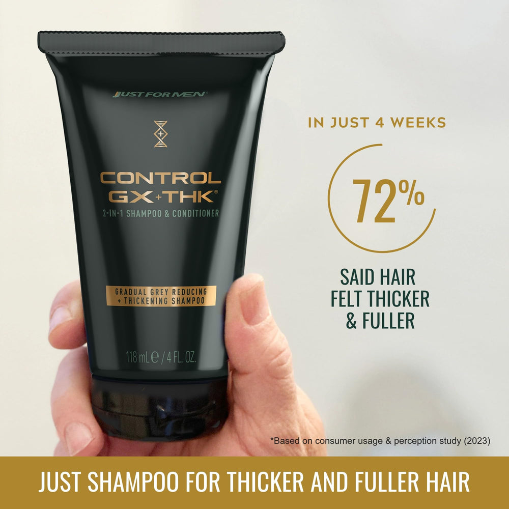 Just for Men Control GX + THK reducción gradual de canas para un color natural.