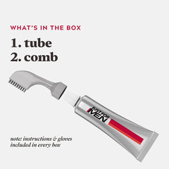Just For Men Easy Comb-In Color application process demonstrates twist-and-comb simplicity
