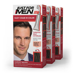 Just For Men Easy Comb-In Color Darkest Brown tube for quick gray coverage