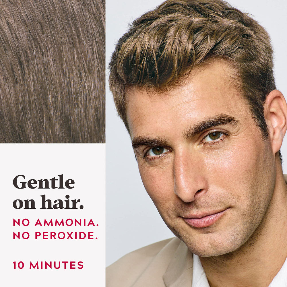 Just For Men Easy Comb-In Color before and after results showing natural fade.