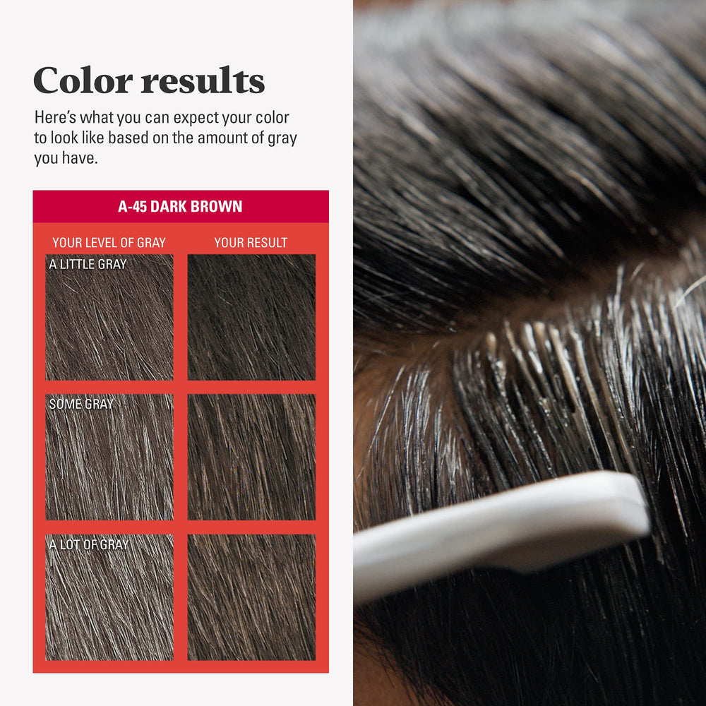 Packaging with clear instructions for fast at-home gray coverage.