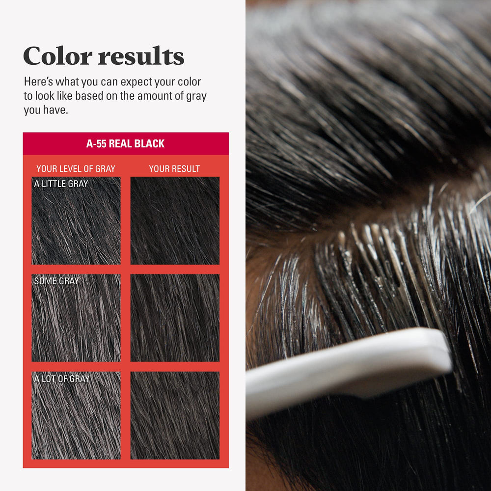 Just For Men Easy Comb-In Color wash-out in the shower.