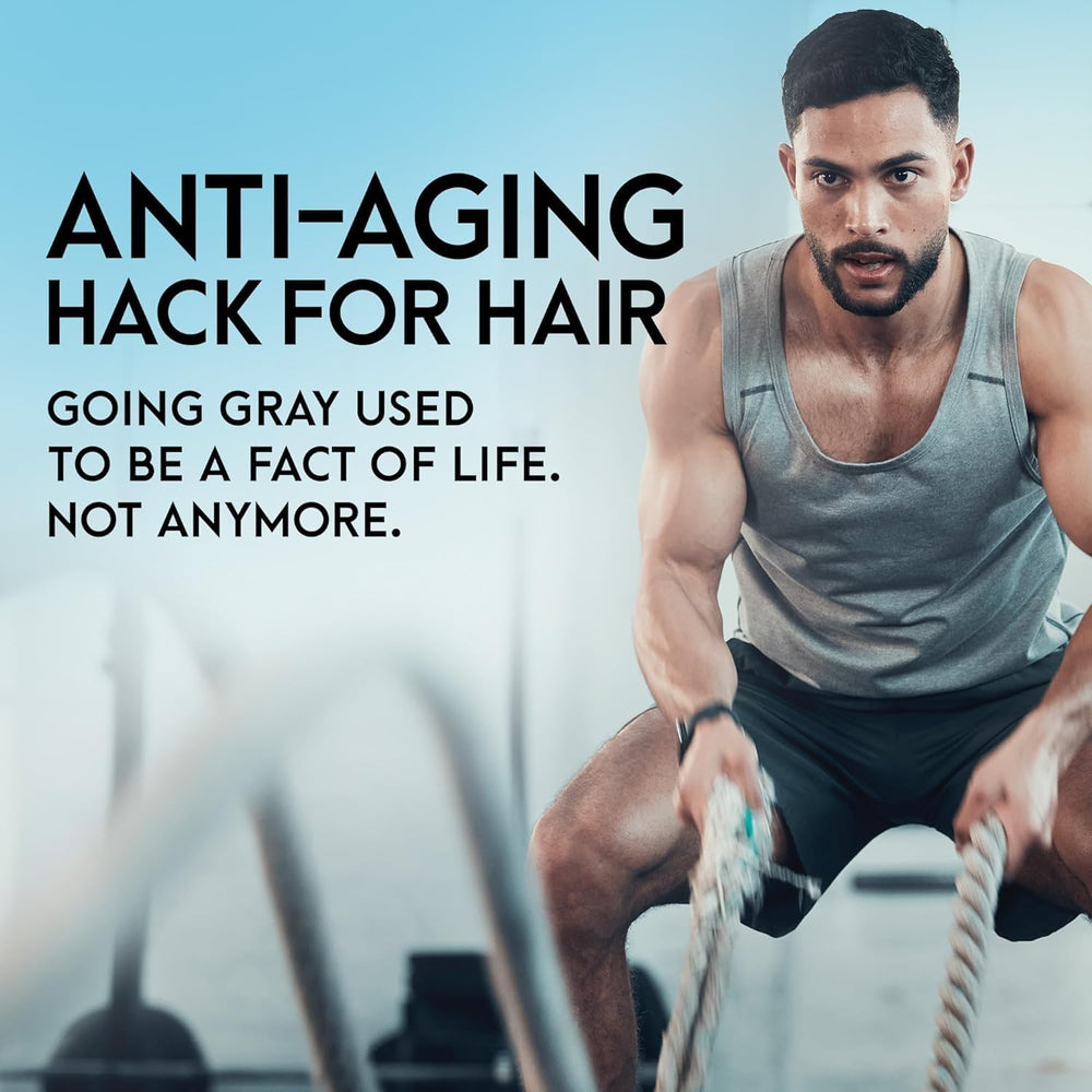 Just for Men Gray Reverse Serum scalp massage demonstrates simple daily routine.