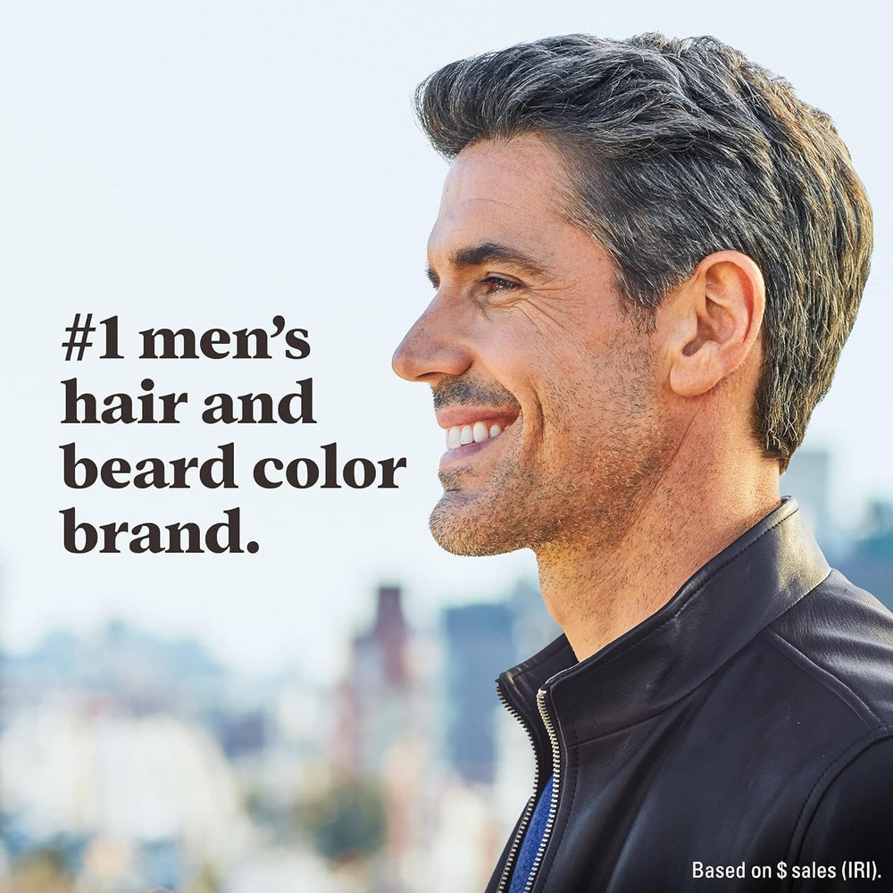 Just for Men color in progress demonstrates at-home routine.