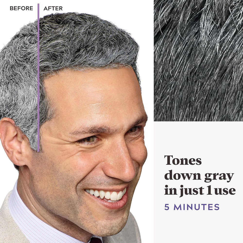 Just for Men Touch of Gray formula blends gray hair naturally.