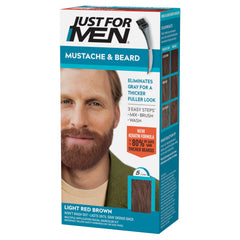 Just For Men mustache and beard brush-application for even gray coverage.