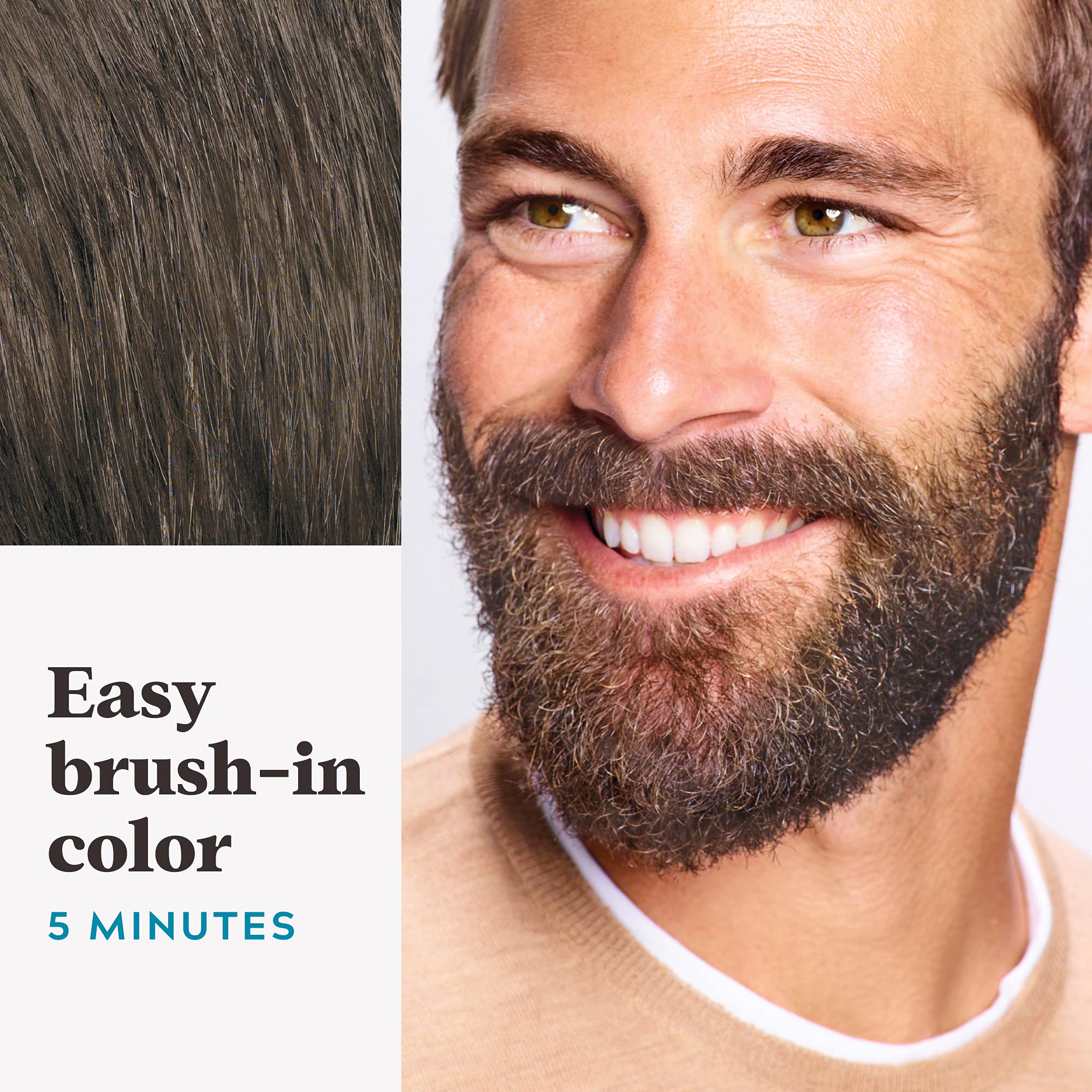 Just For Men Mustache & Beard formula with biotin Aloe Coconut nourishes while coloring.