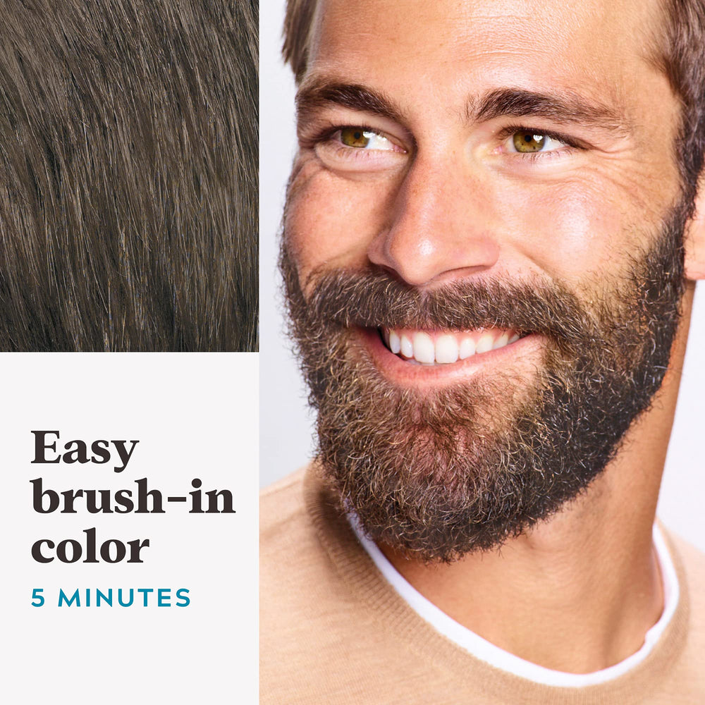 Just For Men Mustache & Beard formula with biotin Aloe Coconut nourishes while coloring.