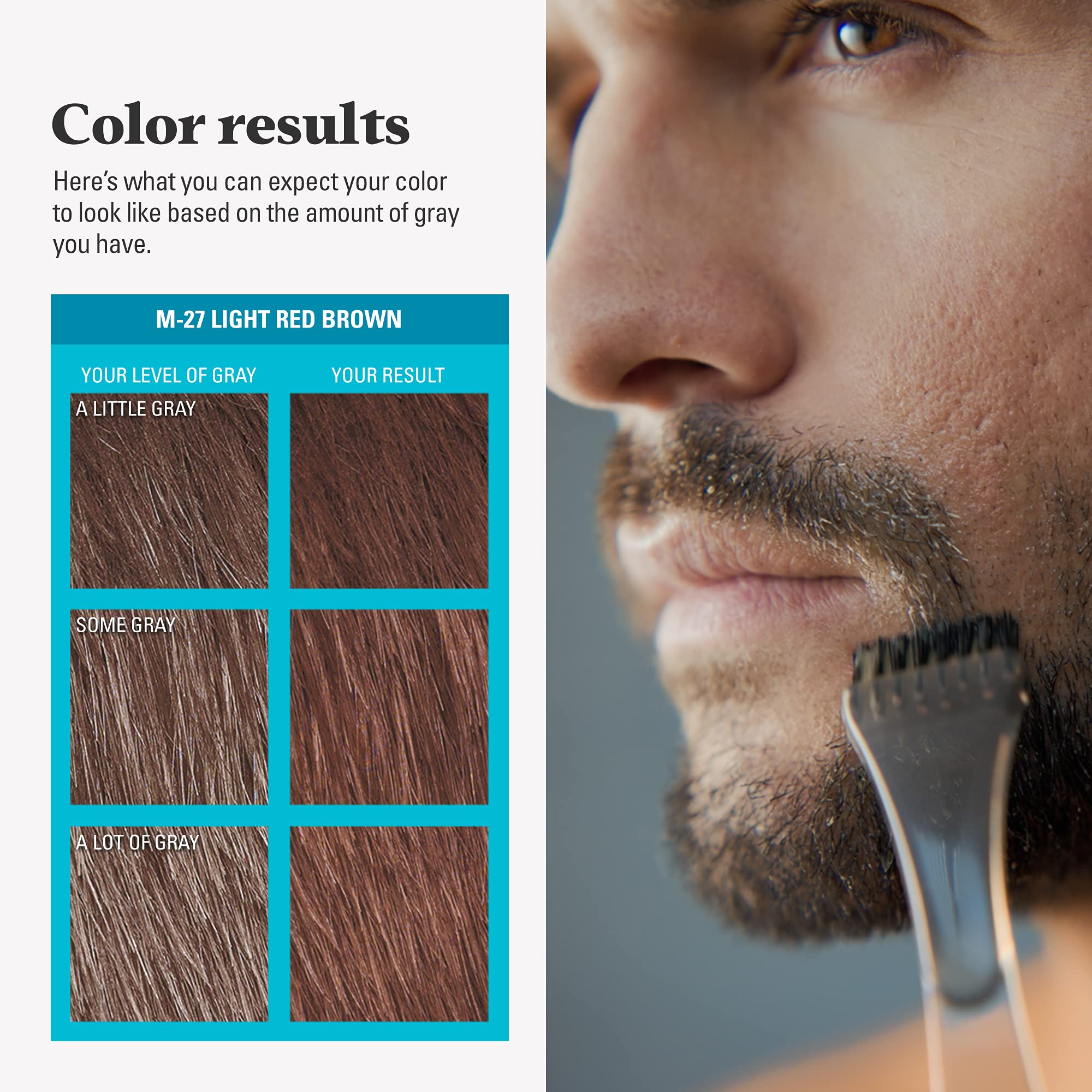 Just For Men mustache beard nourishing ingredients: protein and aloe.