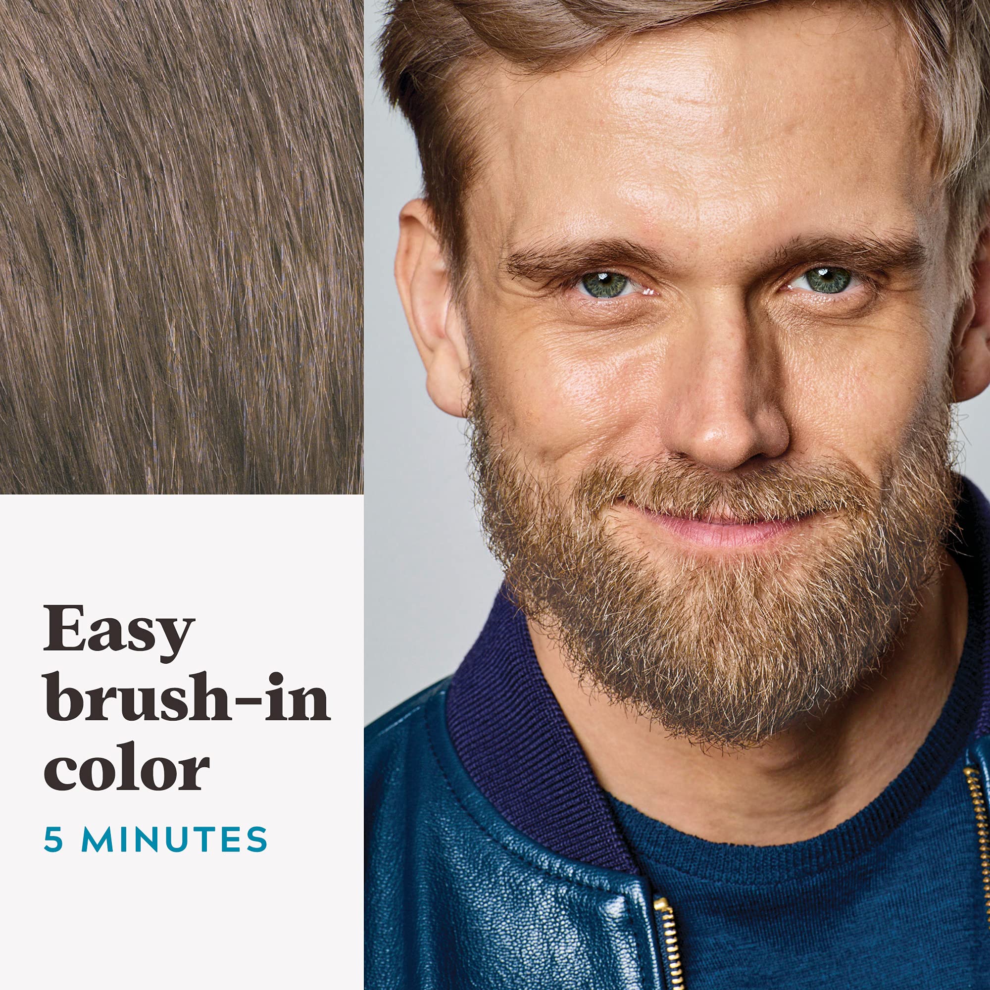 Just For Men packaging detail with included brush for convenience