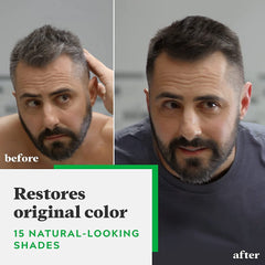 Just For Men Shampoo-In Color in 5-minute application for quick gray coverage.
