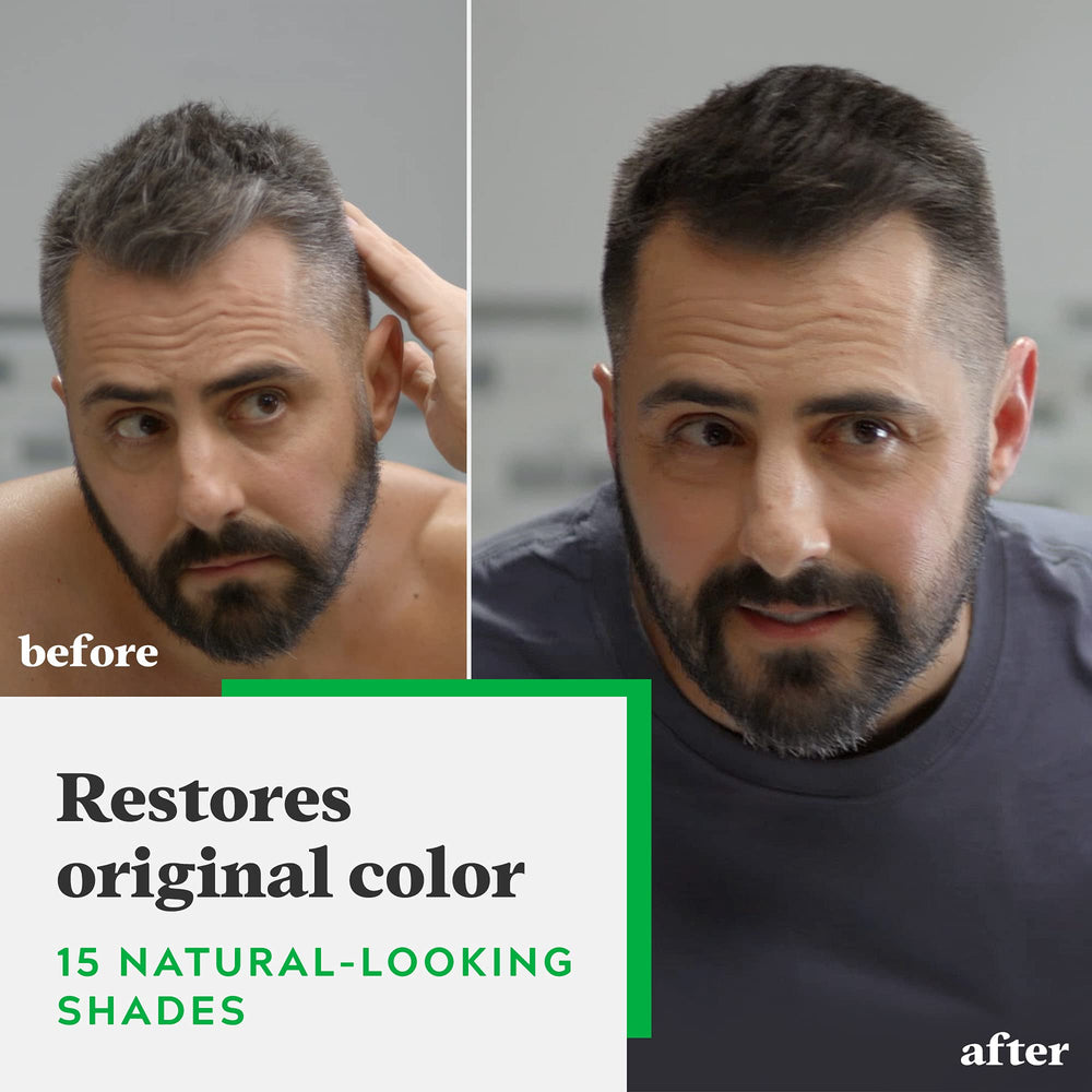 Just For Men Shampoo-In Color applicator bottle ready for quick 5-minute use.