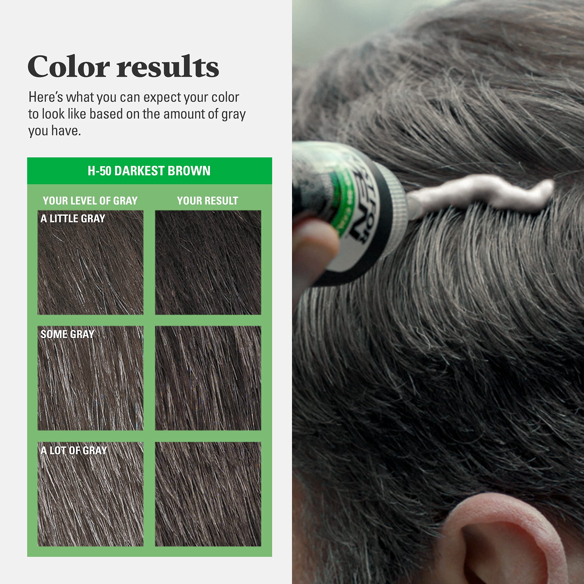 Just For Men Shampoo-In Color provides long-lasting color up to eight weeks