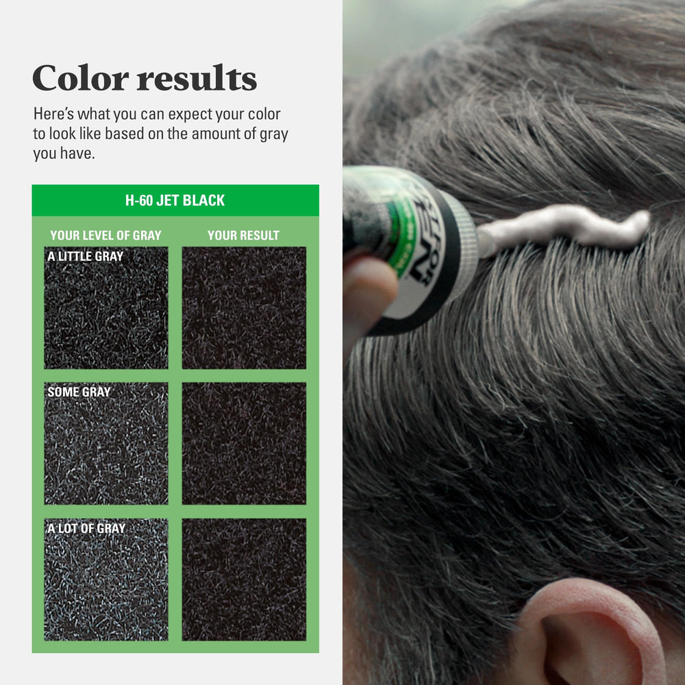 Just For Men Shampoo-In Color hair color result after treatment appears natural