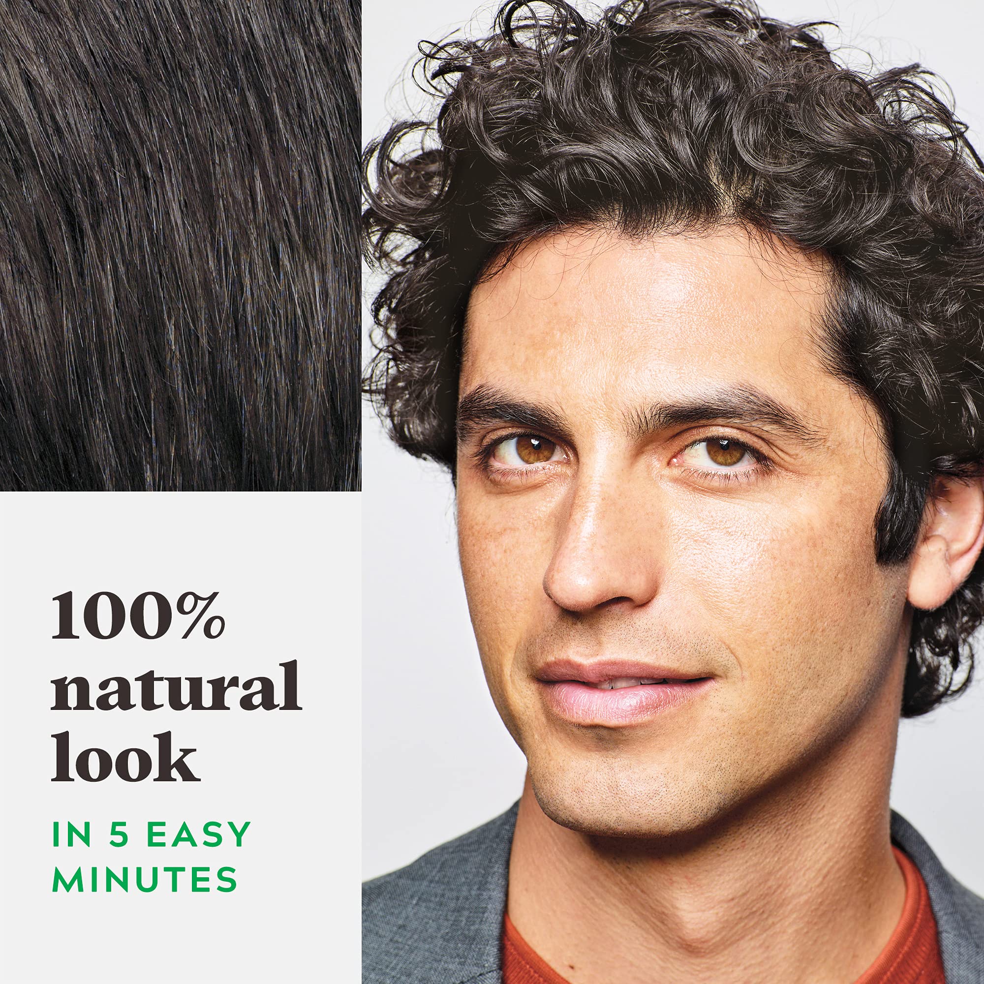 Just For Men Shampoo-In Color blends with natural hair for seamless coverage