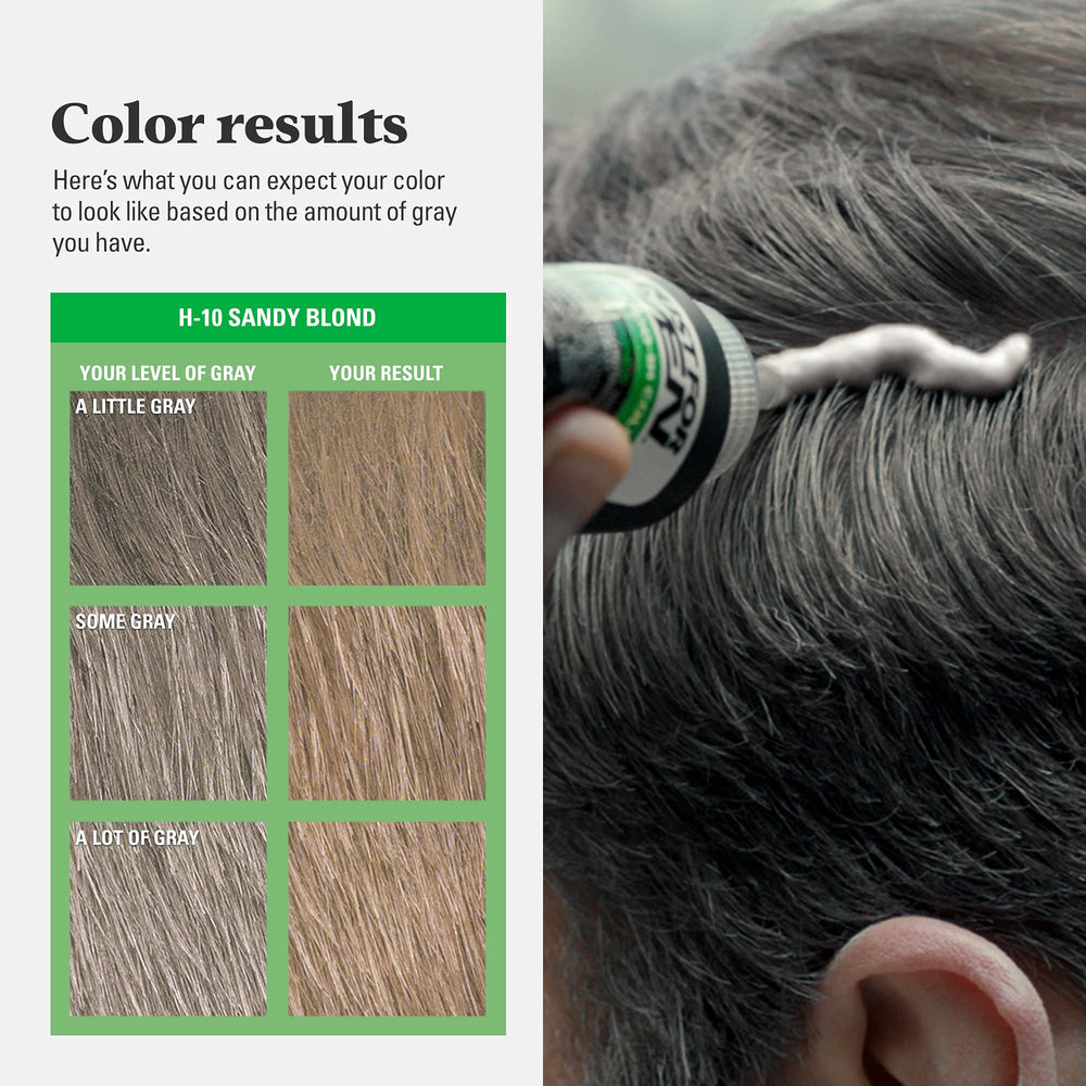 Just For Men Shampoo-In Color Sandy Blond lasts up to eight weeks between touchups