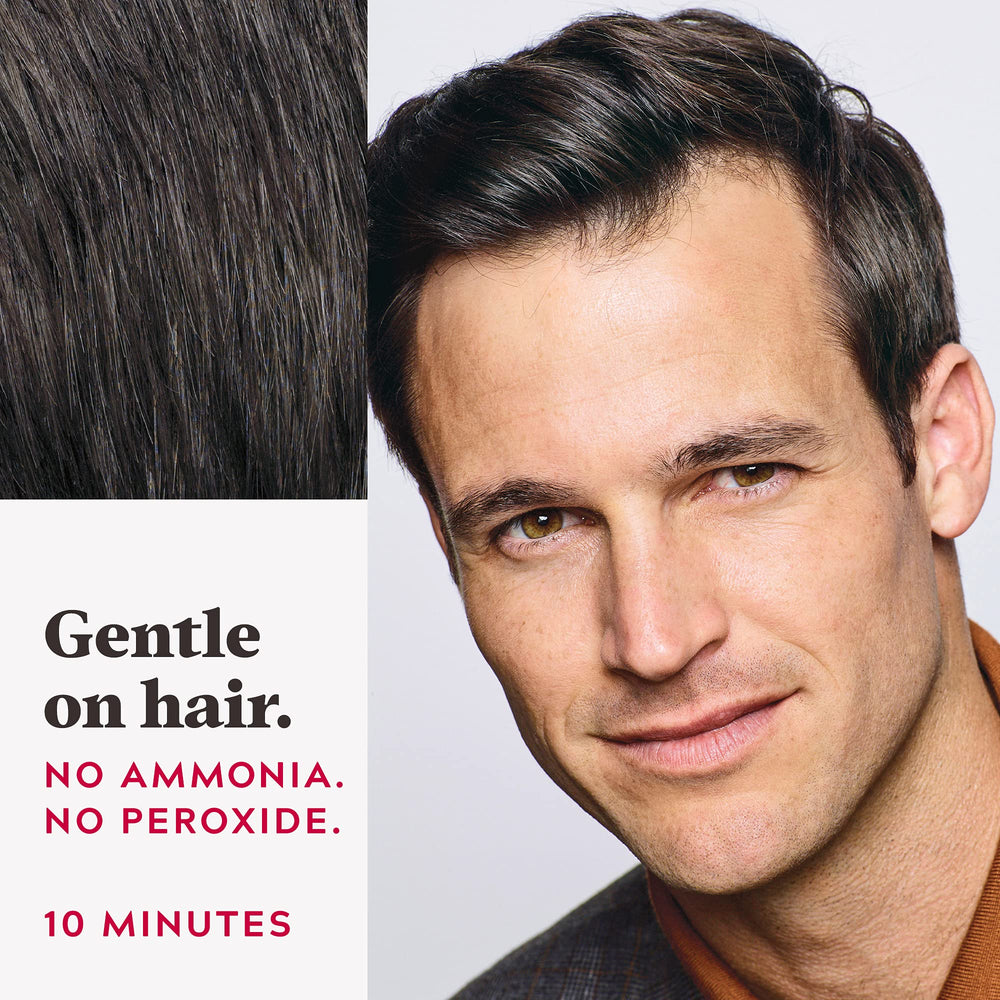 Just For Men color target coverage at hairline for touch-ups.