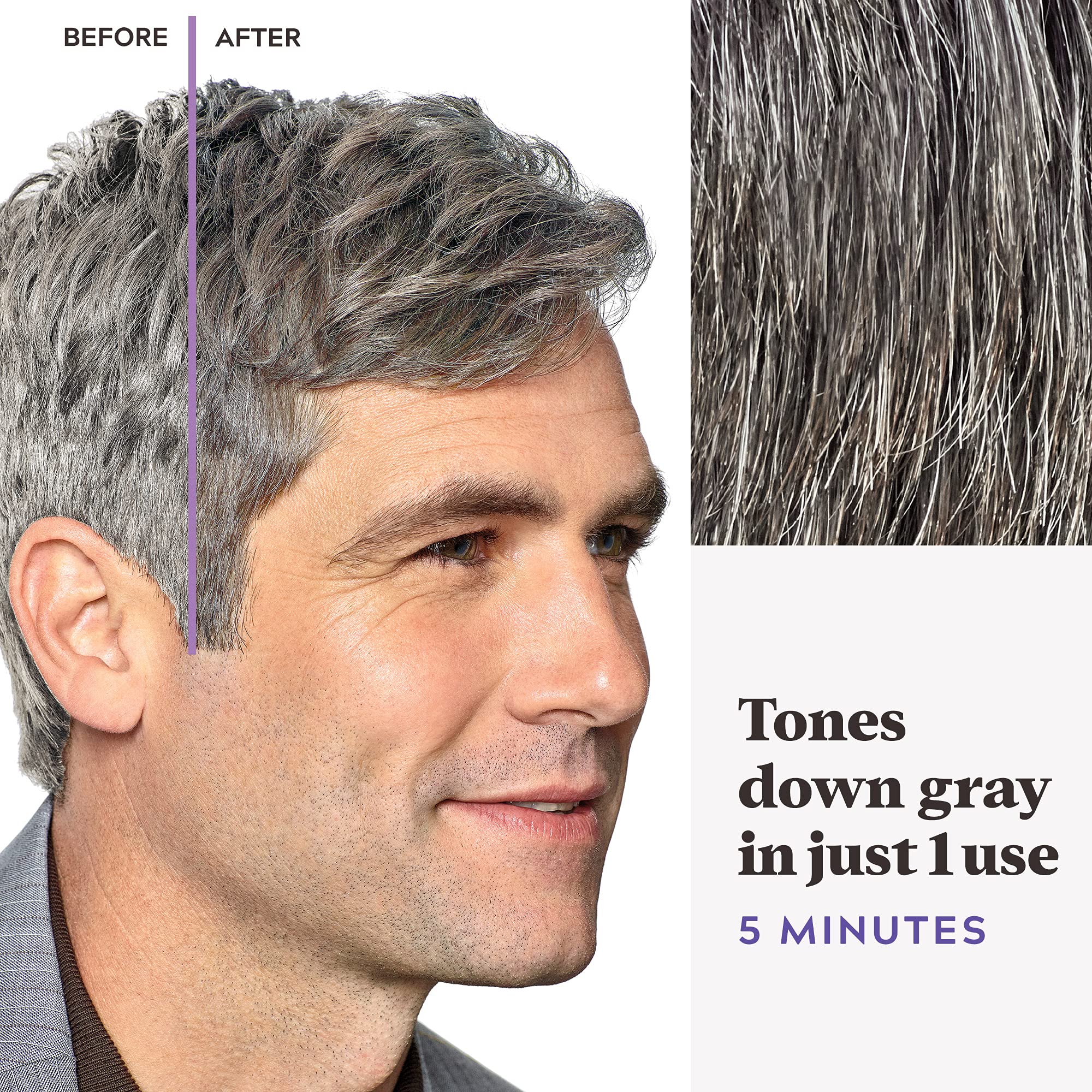 Just For Men Touch of Gray ammonia-free formula is gentler on hair