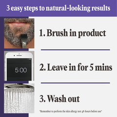 Just For Men Touch of Gray brush applicator enables precise beard coloring