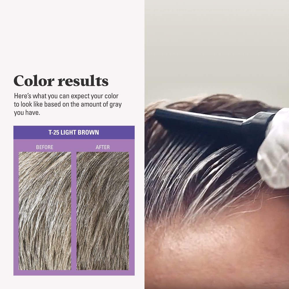 Just For Men Touch of Gray color result on hair.
